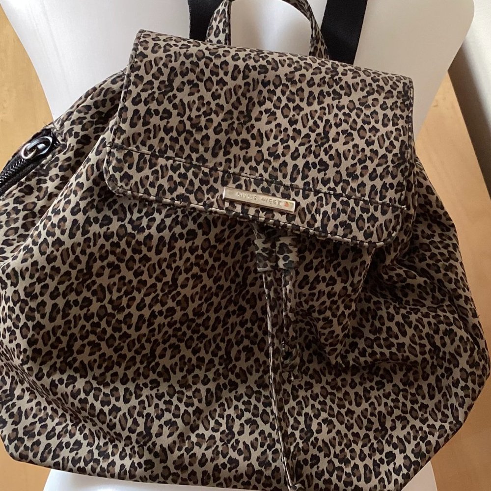 Nine West Leopard Print Mini Backpack - image 1